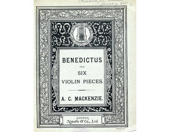5243 | Benedictus - For violin and piano with seperate violin part