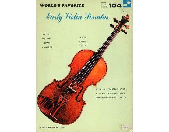 5383 | Worlds Favorite Easy Violin Sonatas - for violin and piano with seperate violin part