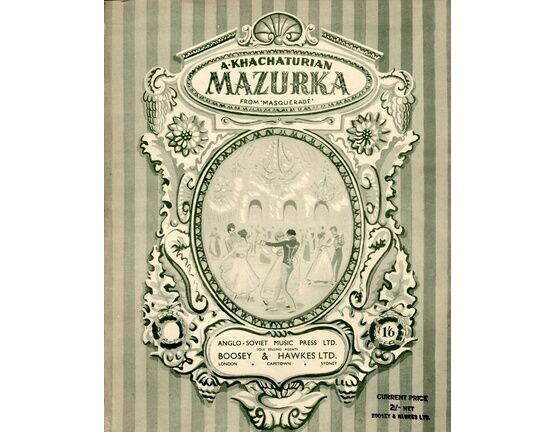 5412 | Mazurka from the play "Masquerade" - Piano Solo