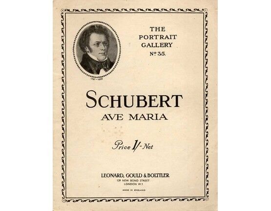 5424 | Schubert - Ave Maria - The Portrait Gallery No. 35