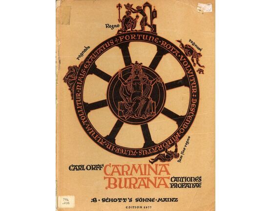 5474 | Carmina Burana - Cantiones profanae - Cantoribus et choris cantandae comitantibus instrumentis atque imaginibus magicis - Edition Shott No. 2877
