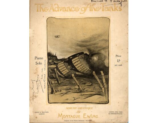 5491 | The Advance of the Tanks - Marche Grotesque piano solo - Signed by the Author