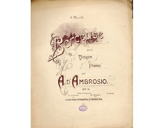 5519 | Berceuse - Pour Violin et Piano - Op. 15