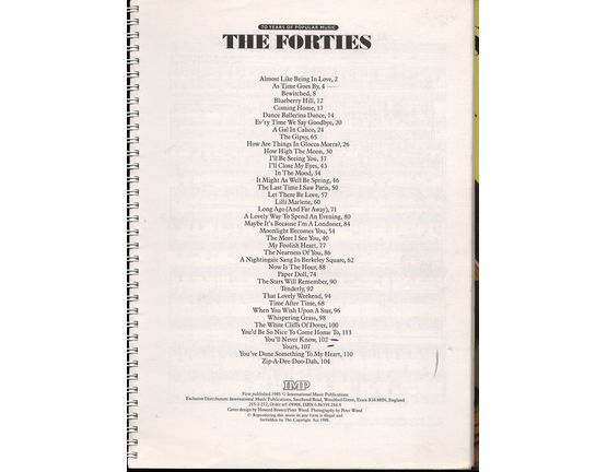 5743 | 70 Years of Popular Music - The Forties - 40 songs of the era - 70 Years of Popular music
