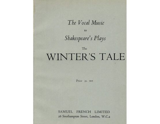 5747 | The Vocal Music to Shakespeare's Plays - The Winters Tale - for Piano and Voice