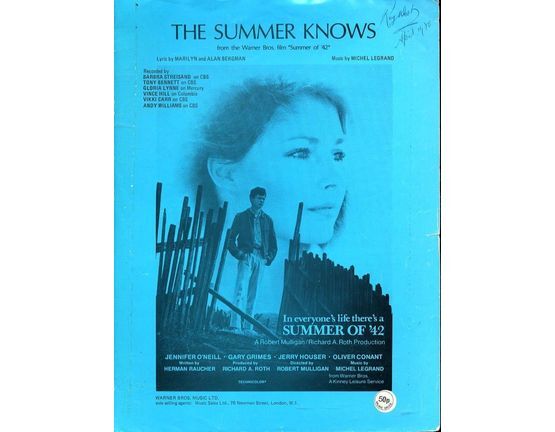 5892 | The Summer Knows, theme from "Summer of '42", Barbara Streisand, Tony Bennett, Vince Hill, Andy Williams