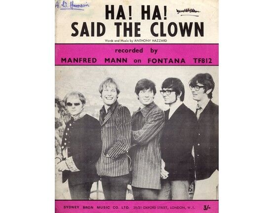 6003 | Ha Ha Said the Clown -  Featuring Manfred Mann
