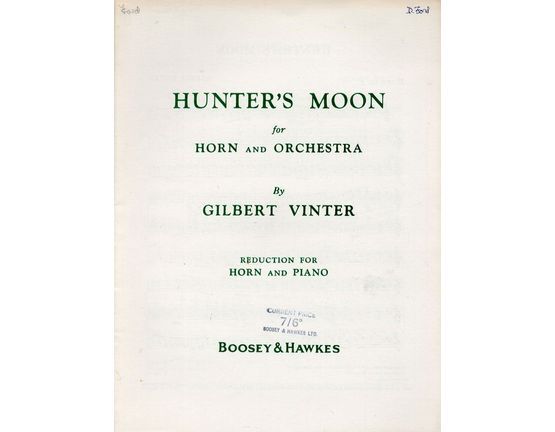 6099 | Hunters Moon - For Horn and Orchestra - Reduction for Horn (in key of F) and Piano