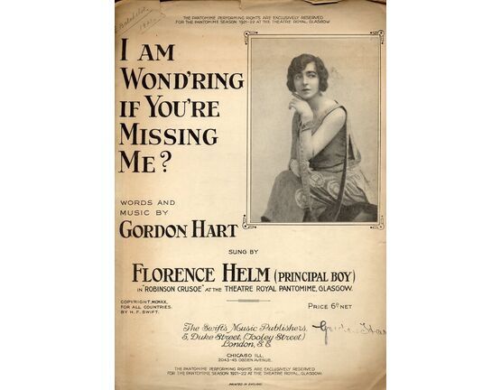 6122 | I Am Wond'ring if You're Missing Me - Featuring Florence Helm (Principal Boy)