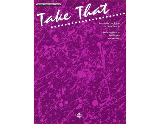 6142 | Take That - Recorded by Lisa Brokop - Original Sheet Music Edition