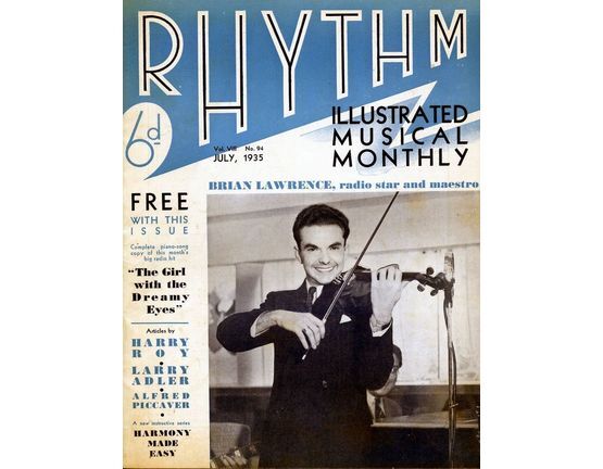 6520 | Rhythm Illustrated Musical Monthly - July 1935 Vol. VIII No. 94 - Featuring Brian Lawrence