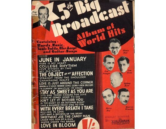 6542 | 5th Big Broadcast Album of World Hits - Containing Words,Music, Tonic Sol -fa, Uke Accpt. and Guitar Banjo
