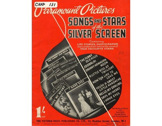 6542 | Paramount Pictures Songs and Stars of the Silver Screen - Containing Life Stories, Photographs and candid shots behind the scenes of your favourite st