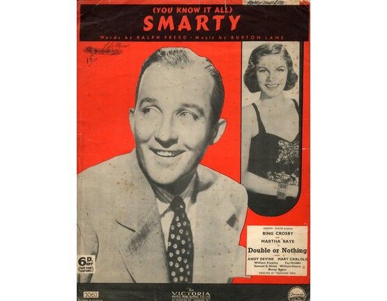 6542 | (You know it all) Smarty -  Bing Crosby in "Double or Nothing" - Featuring Bing Crosby and Martha Ray