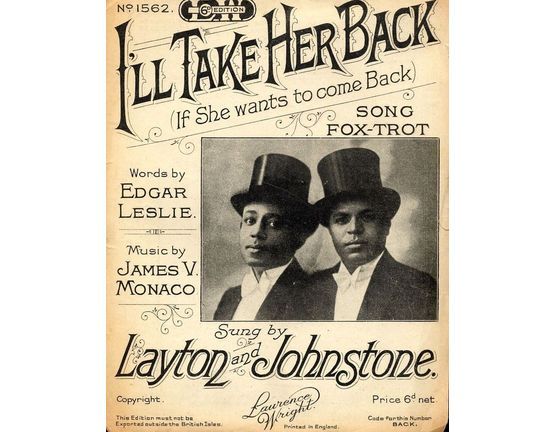6543 | I'll Take Her Back (If she wants to come back) - Layton and Johnstone