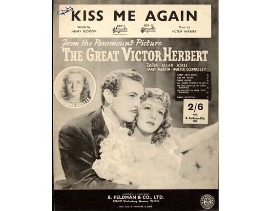 6630 | Kiss Me Again - From the film "The Great Victor Herbert", Susanna Foster