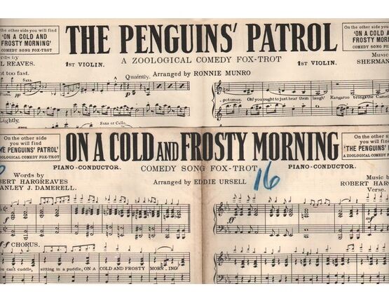 6649 | DANCE BAND with Vocals:- (a) On a Cold and Frosty Morning- Comedy Song Fox-Trot  (b) The Penguins' Patrol- A Zoological Comedy Fox-Trot