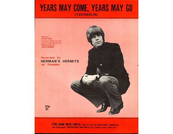 6654 | Years May Come, Years May Go (Tzeinerlin) - Recorded by Herman's Hermits on Columbia
