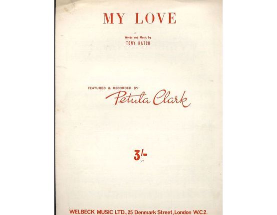 6726 | My Love as performed by Petula Clark