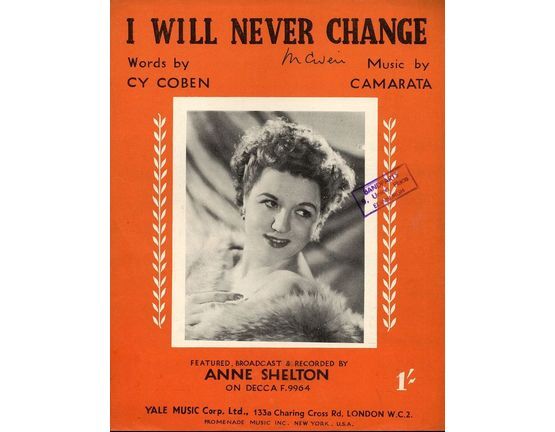 6761 | I Will Never Change - Featuring Anne Shelton