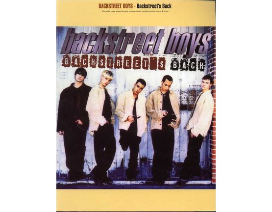 6832 | Backstreet Boys - Backstreet's Back - Album - Complete Voice, Piano and Guitar arrangements, including Guitar Chords and Lyrics
