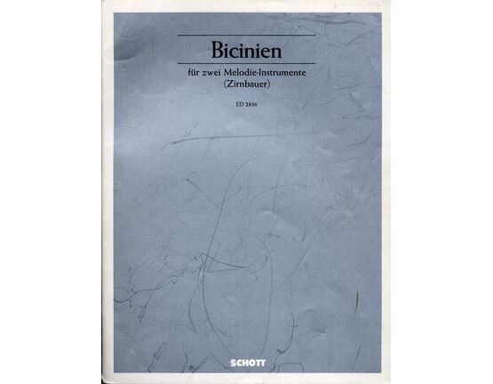6847 | Bicinien - 12 Pieces For 2 Melody Instruments (Duet) - Edition Schott 2836