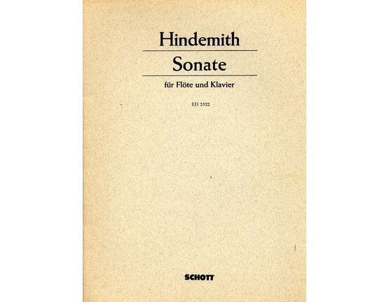 6847 | Hindemith - Sonate - for Flute and Piano - ED 2522