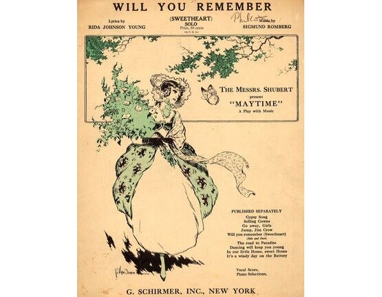 6953 | Will You Remember (Sweetheart) - Song from the play "Maytime"
