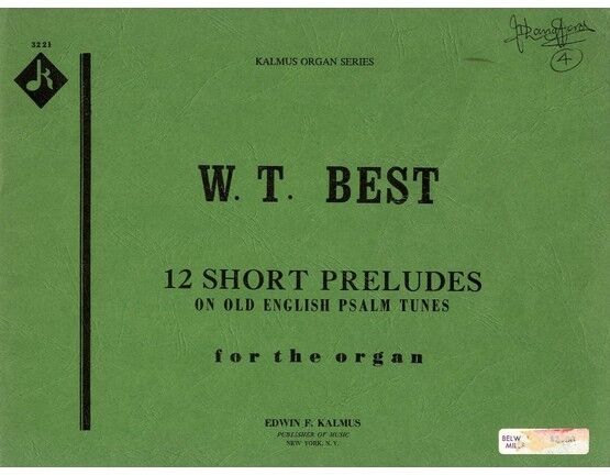 7091 | 12 Short Preludes on Old English Psalm Tunes - Kalmus Organ Series No. 3221