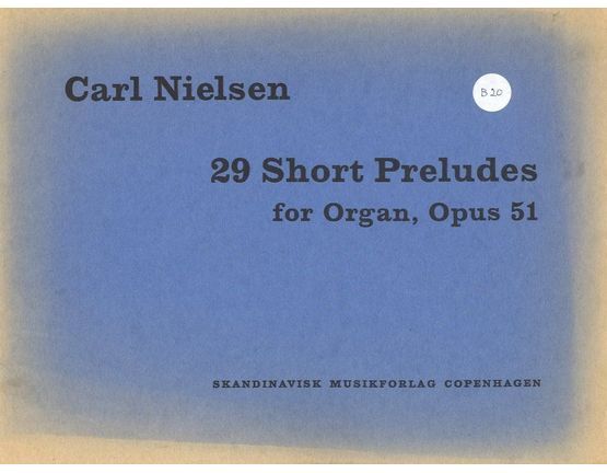 7104 | 29 Short Preludes for Organ - Op. 51 - S. B. M. 752