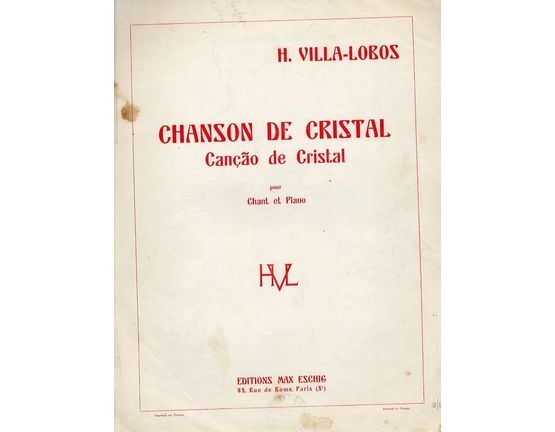 7152 | Chanson De Crystal (Cancao de Cristal) - Pour Chant et Piano