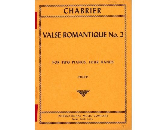 7237 | Chabrier - Valse Romantique No. 2 - For Two Pianos, Four Hands