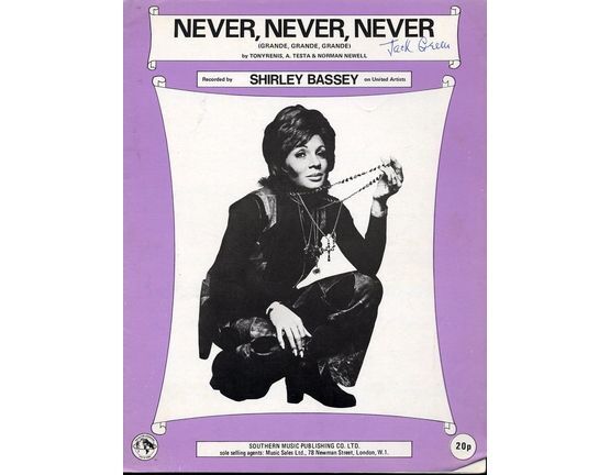 7299 | Never, Never, Never - Song featuring Shirley Bassey