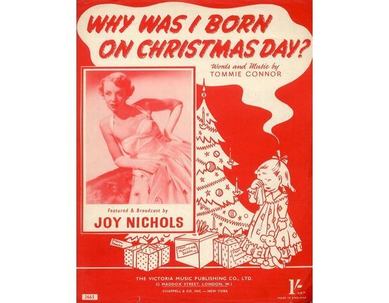 7303 | Why Was I Born On Christmas Day - Song Featuring Joy Nichols - for Piano and Voice