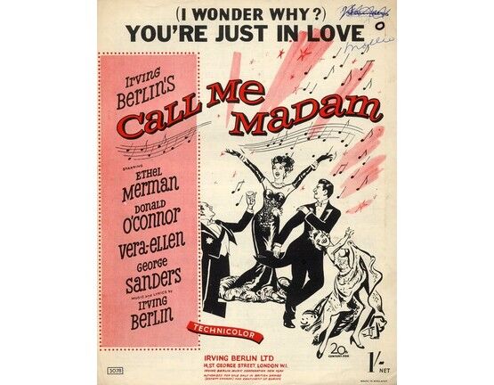 7334 | (I wonder why?) You're Just In Love - from "Call Me Madam"