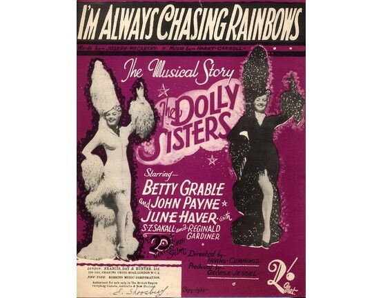 7474 | I'm Always Chasing Rainbows - From the production "The Dolly Sisters" & "Bran Pie" - Featuring Betty Grable