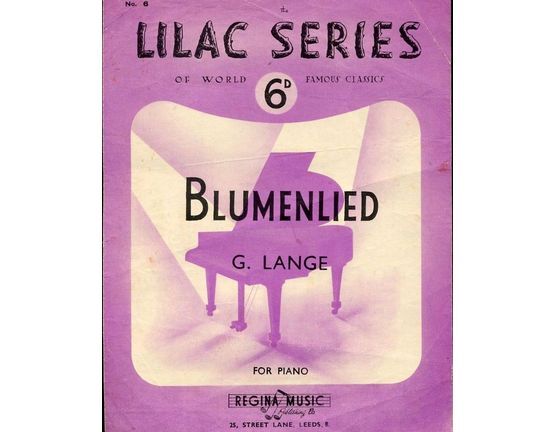 7480 | Blumenlied - Piano Solo - Lilac Series of World Famous Classics No. 6