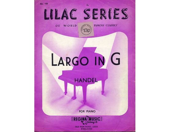 7480 | Largo in G - The Lilac Series of world famous classics No. 19