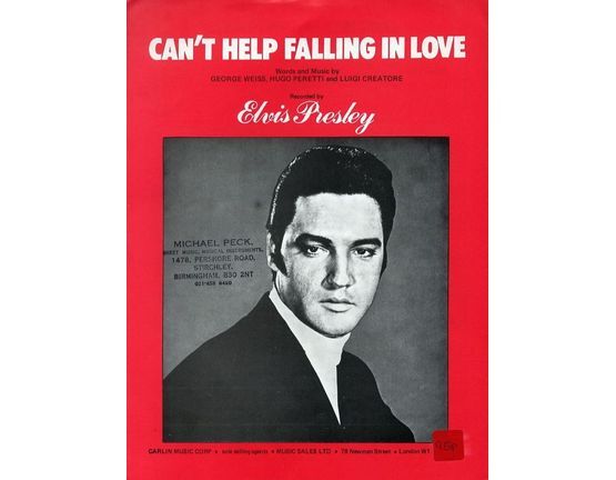 7490 | Can't Help Falling In Love - Recorded by Elvis Presley