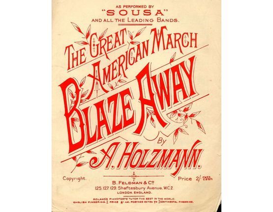 7791 | Blaze Away - Piano Solo as performed by Sousa -  The Great American March