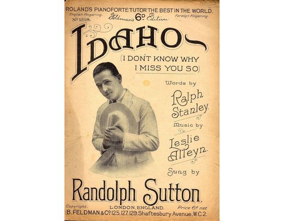 7791 | Copy of Idaho (I dont know why I miss you so) Featuring Randolph Sutton