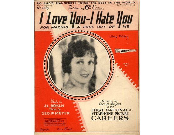 7791 | I love you, I hate you - Song as sung by Carmel Meyers in 'Careers'