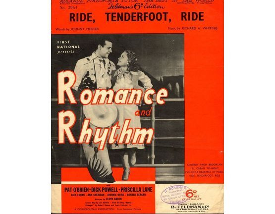 7791 | Ride Tenderfoot Ride - Featuring Pat O Brien and Dick Powell in "Romance and Rhythm"