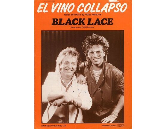 78 | El Vino Collapso - Recorded by Black Lace on Flair Records - For Piano and Voice with Guitar chord symbols