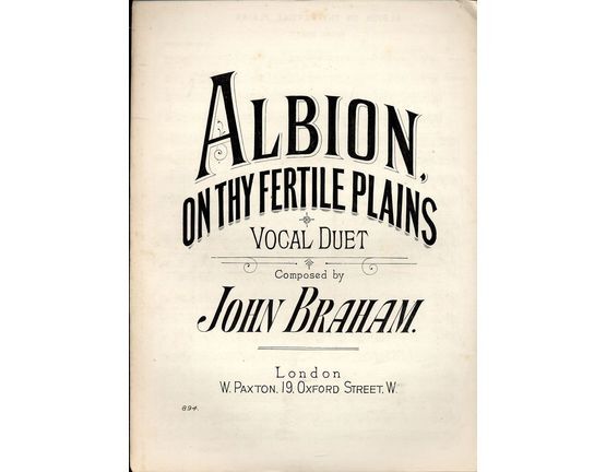 7800 | Albion on thy Fertile Plains - Vocal Duet