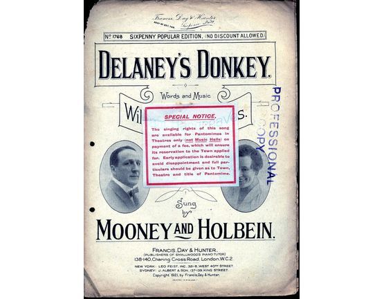 7807 | Delaney's Donkey - Sung by Mooney and Holbein
