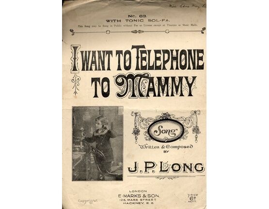 6774 | I Want To Telephone My Mammy - Song