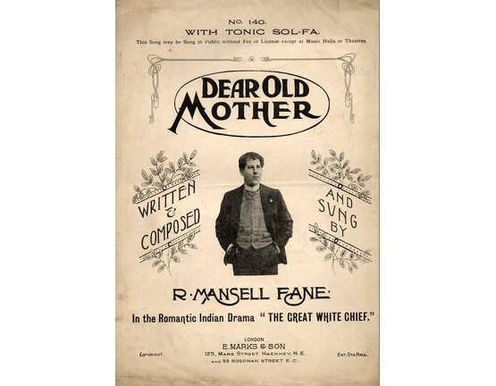 7822 | Dear Old Mother - Song Featuring R Mansell Fane