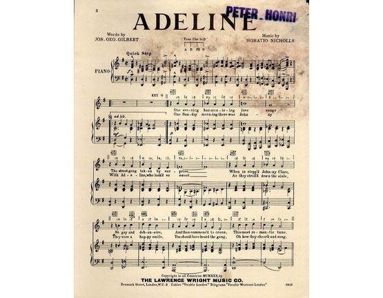 7838 | Adeline - Song