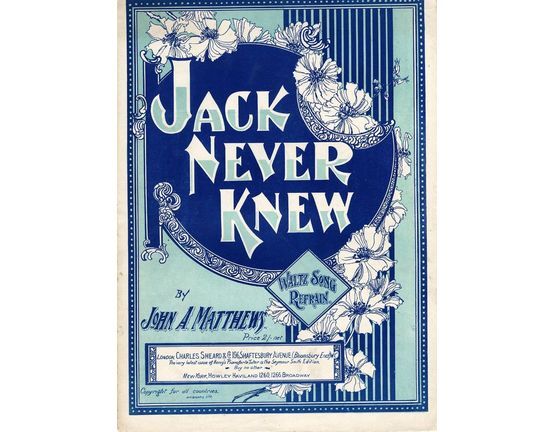 7856 | Jack Never Knew - Waltz Song and Refrain